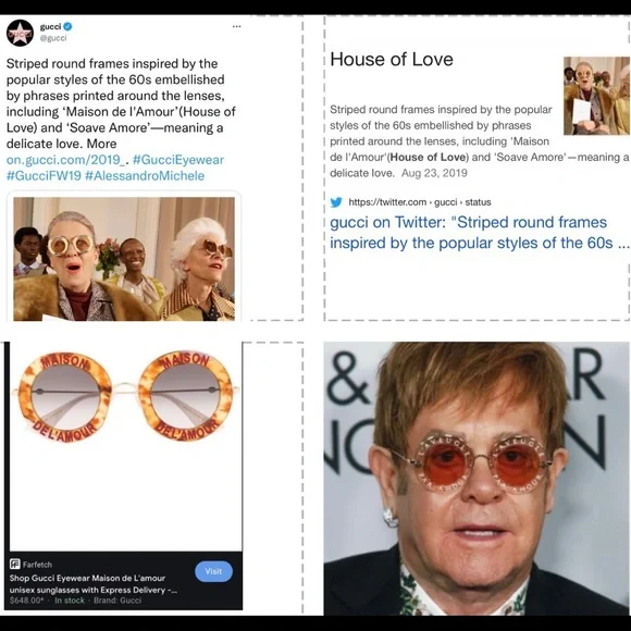 GUCCI UNSEX “ HOUSE OF LOVE HAVANA & PEARL LINE DETAILING ROUND SUNGLASSES